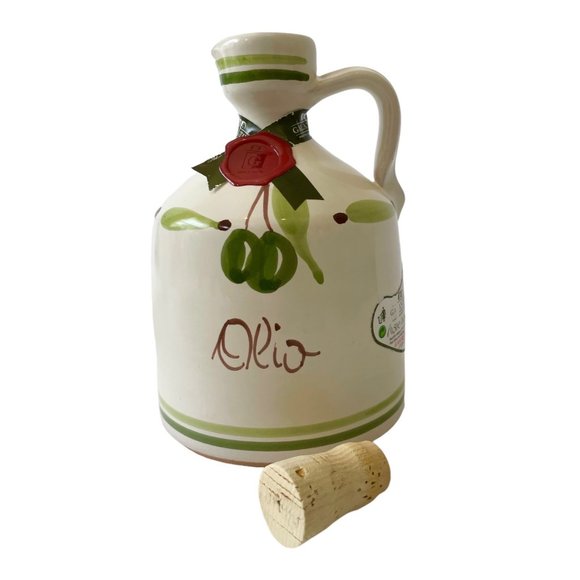 VTG Frantoio Galantino HANDMADE Extra Virgin Olive Oil Ceramic Empty Jug-Italy - Picture 7 of 14